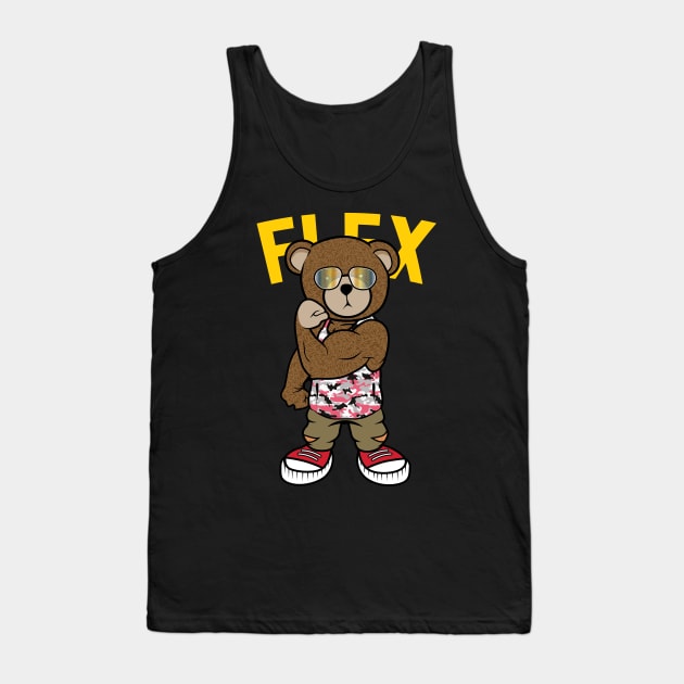 teddy bear flex Tank Top by janvimar